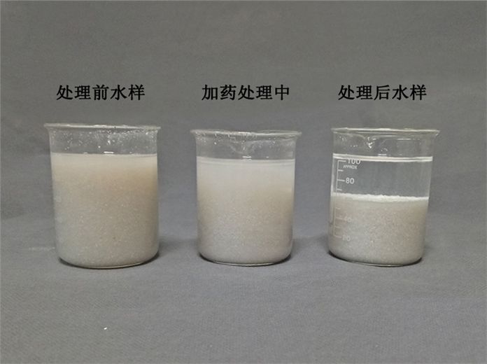 酸洗廢水絮凝劑燒杯選型實(shí)驗(yàn)